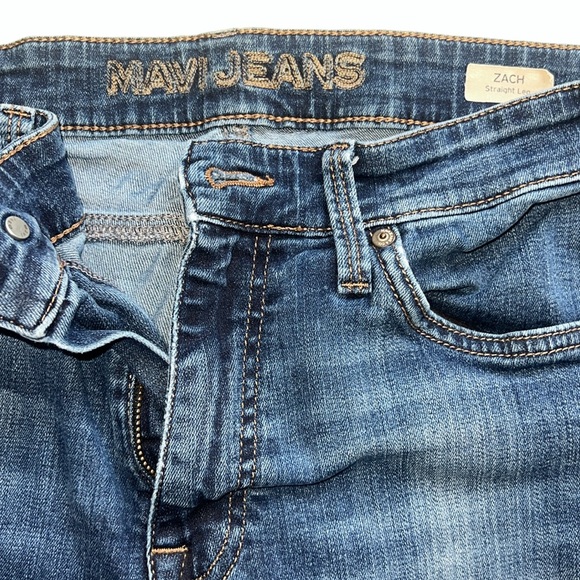 Mavi Zach Straight Leg Blue Denim Jeans Size 32 X 32 - Picture 2 of 3